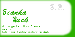 bianka muck business card